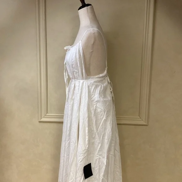 New! Lulus Wishing for Sunshine White Maxi Dress size Medium - Picture 9 of 15